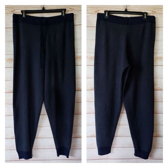 Heartloom Revolve Lounge Knit Pull On Drawstring Jogger Pants Size Large Navy - Picture 1 of 6